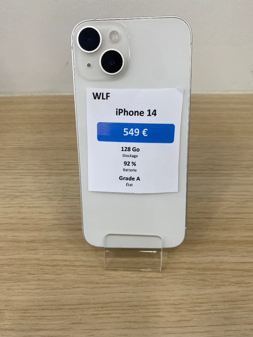 iPhone 14 - 128 GO - Batterie neuve - Grade A